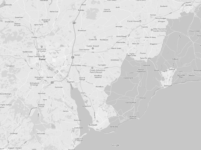 Map of East Devon